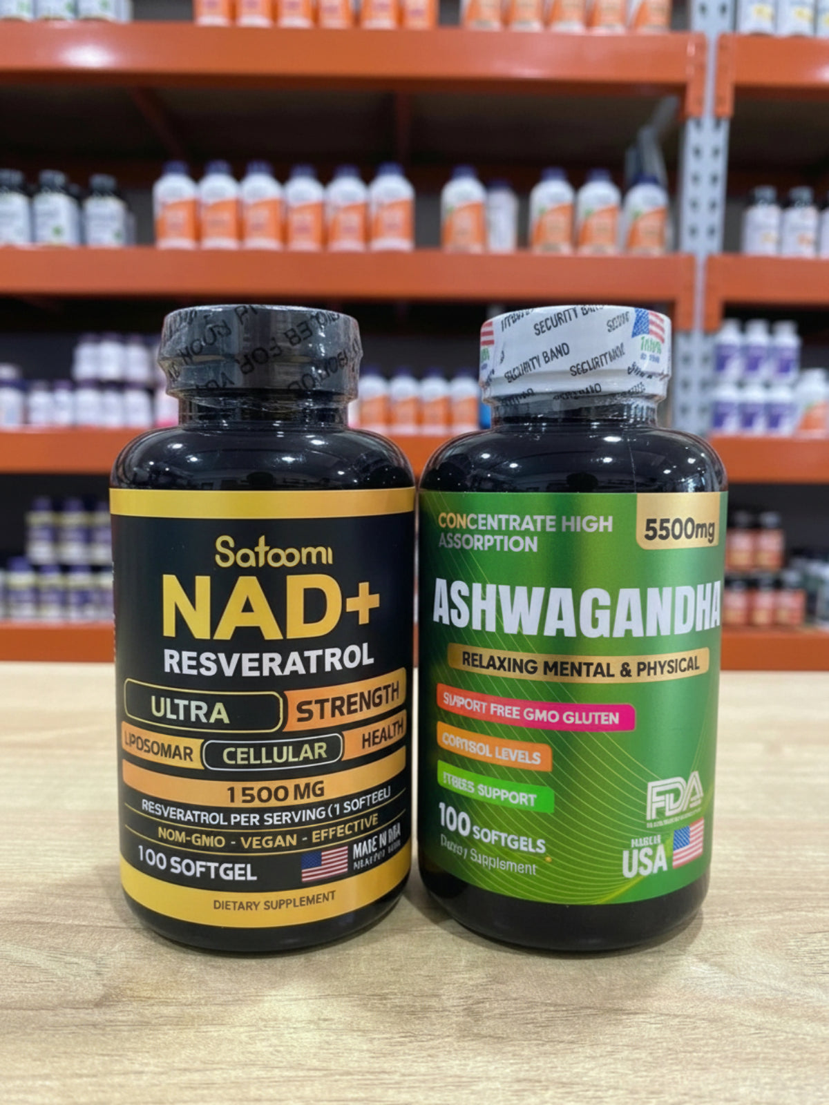 Combo Nad+Resveratrol + Ashwagandha Premium
